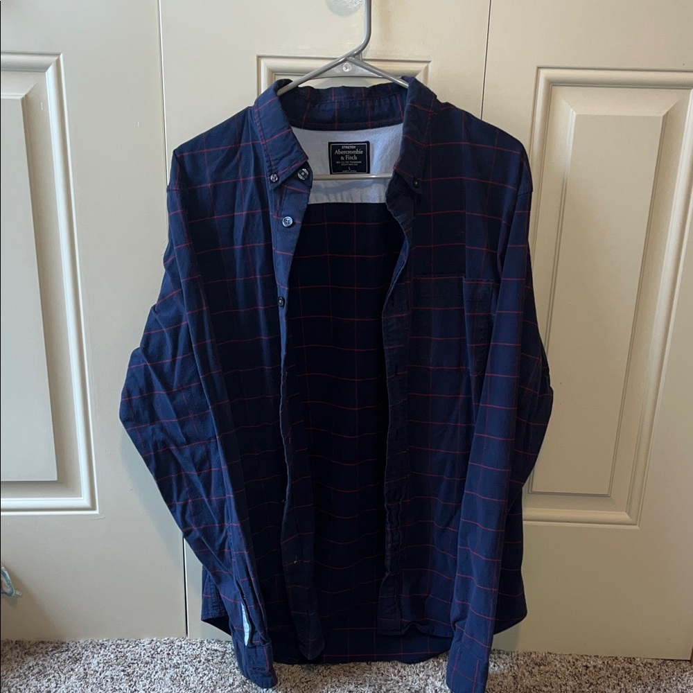 Abercrombie & Fitch Blue and Red Checkered button down